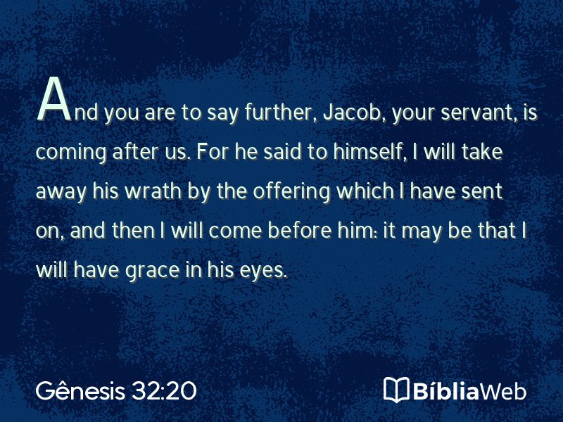 Gênesis 32:20 em imagem para compartilhar