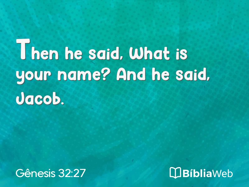 Gênesis 32:27 em imagem para compartilhar