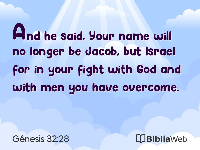 Gênesis 32:28 em imagem para compartilhar
