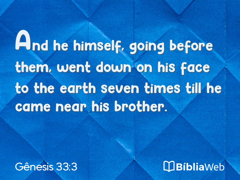 Gênesis 33:3 em imagem para compartilhar