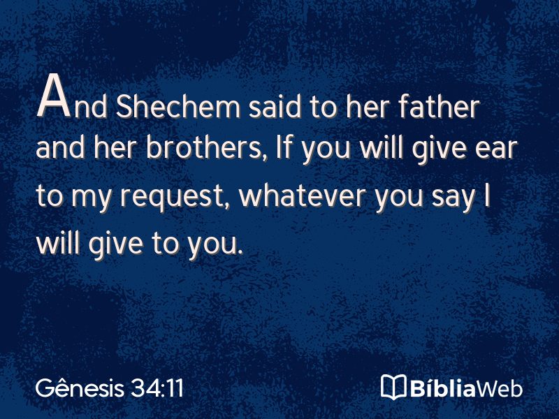 Gênesis 34:11 em imagem para compartilhar