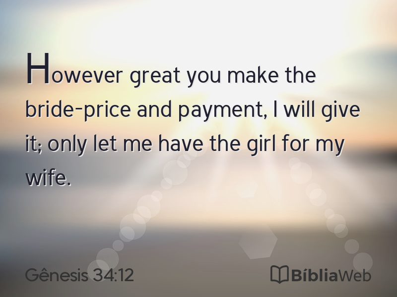 Gênesis 34:12 em imagem para compartilhar