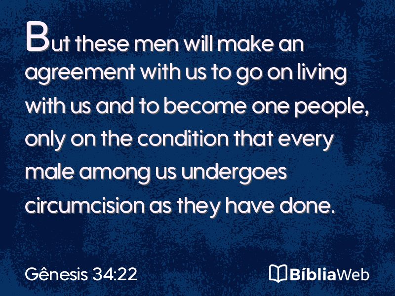 Gênesis 34:22 em imagem para compartilhar