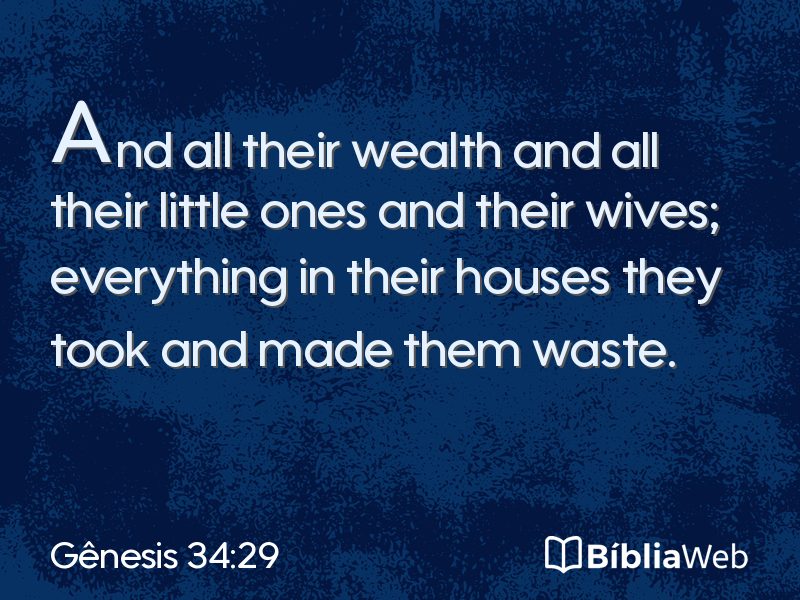 Gênesis 34:29 em imagem para compartilhar