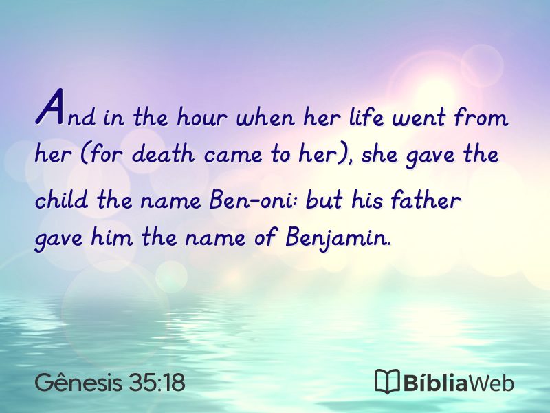 Gênesis 35:18 em imagem para compartilhar