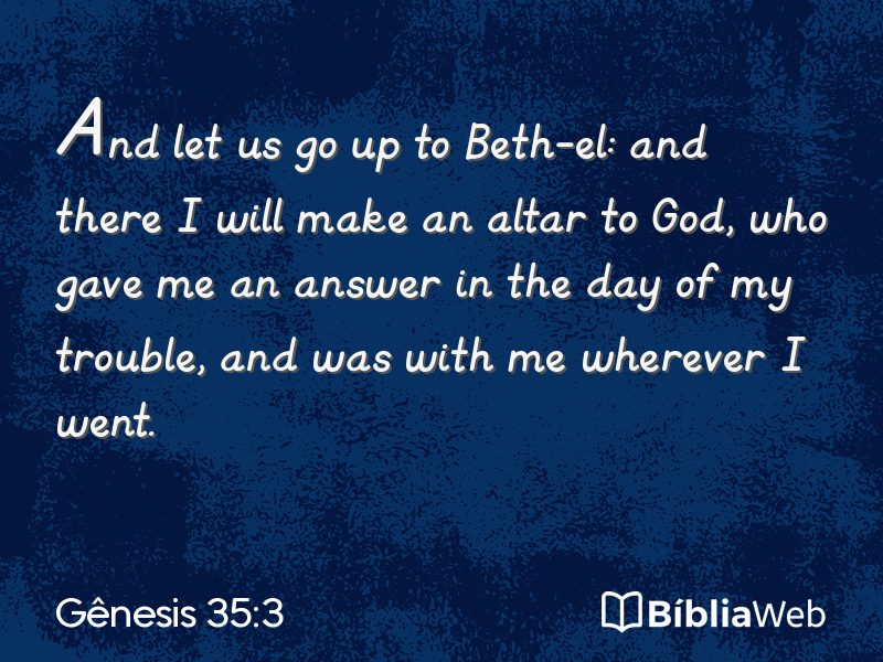 Gênesis 35:3 em imagem para compartilhar