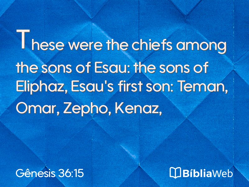 Gênesis 36:15 em imagem para compartilhar
