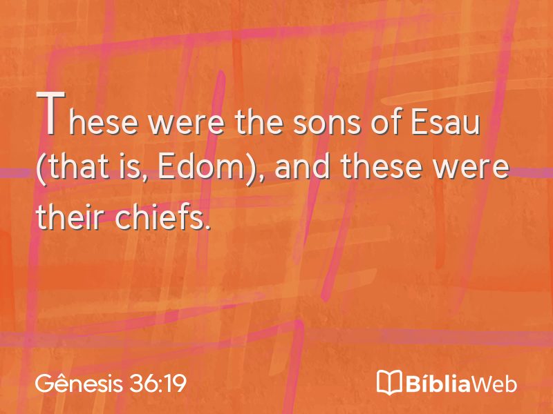 Gênesis 36:19 em imagem para compartilhar