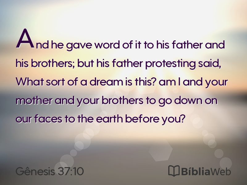 Gênesis 37:10 em imagem para compartilhar