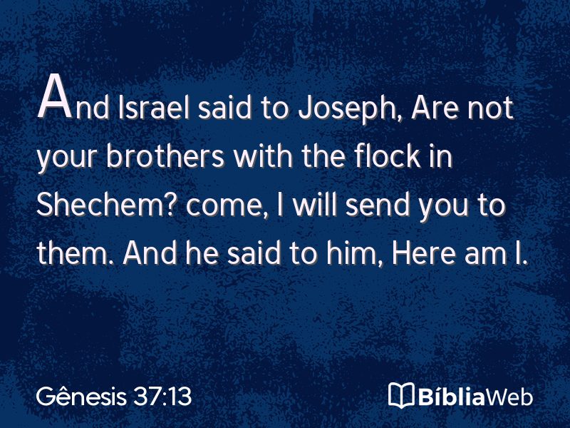 Gênesis 37:13 em imagem para compartilhar