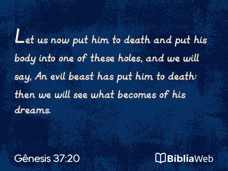 Gênesis 37:20 em imagem para compartilhar