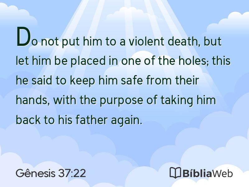 Gênesis 37:22 em imagem para compartilhar