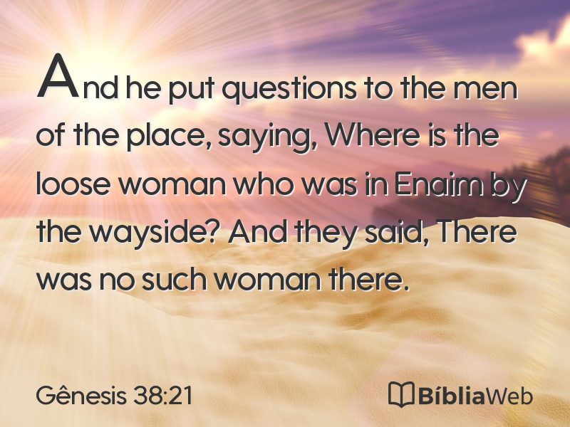 Gênesis 38:21 em imagem para compartilhar