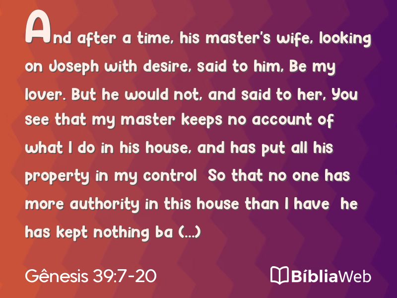 Gênesis 39:7-20 em imagem para compartilhar