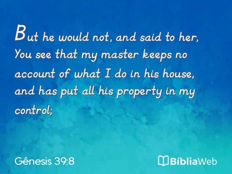 Gênesis 39:8 em imagem para compartilhar