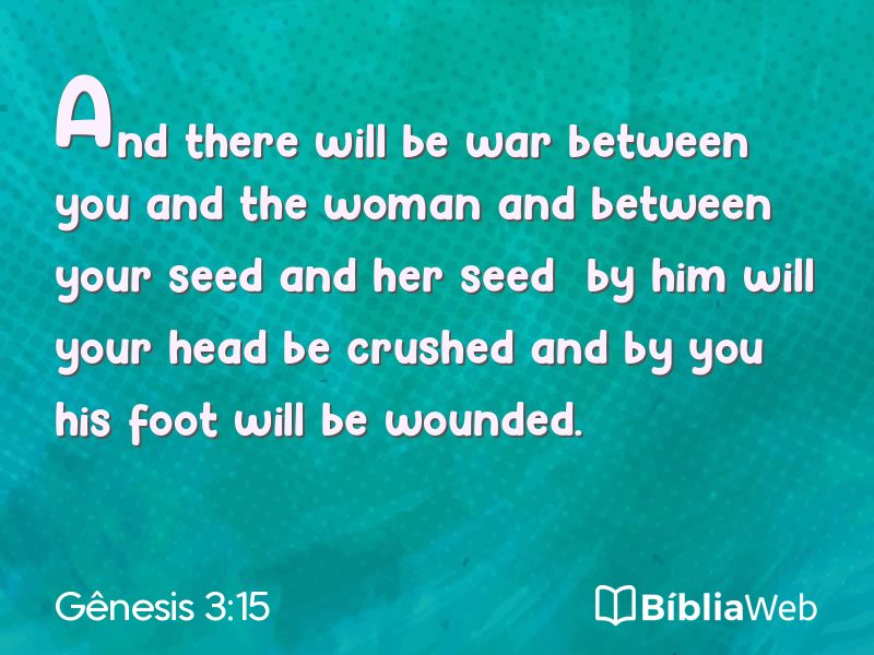 Gênesis 3:15 em imagem para compartilhar