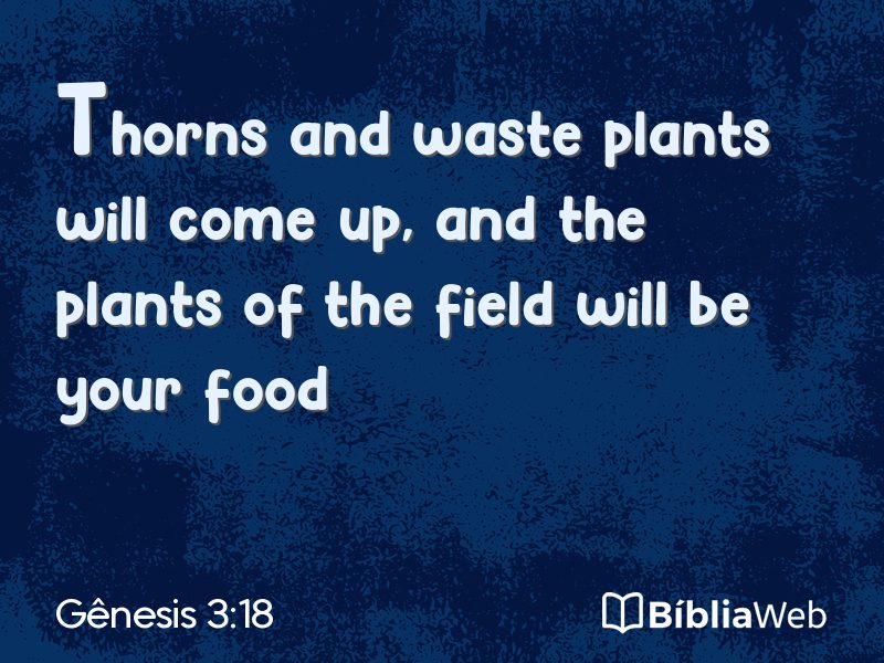Gênesis 3:18 em imagem para compartilhar