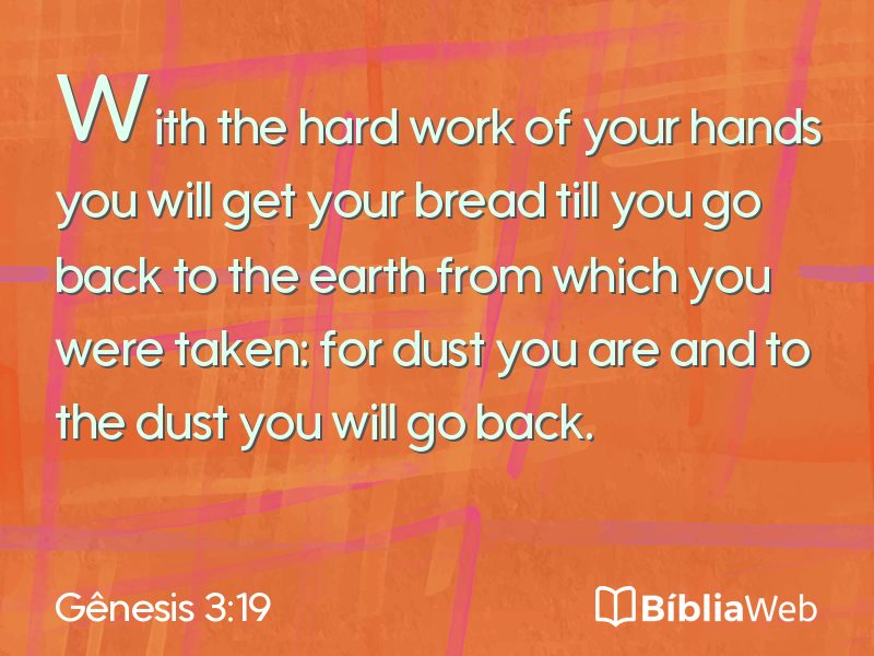 Gênesis 3:19 em imagem para compartilhar
