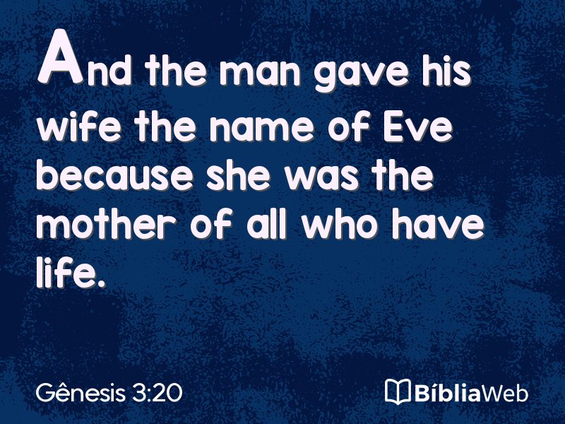 Gênesis 3:20 em imagem para compartilhar