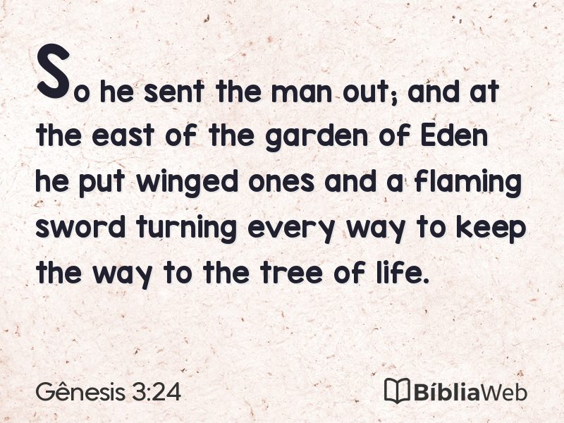 Gênesis 3:24 em imagem para compartilhar