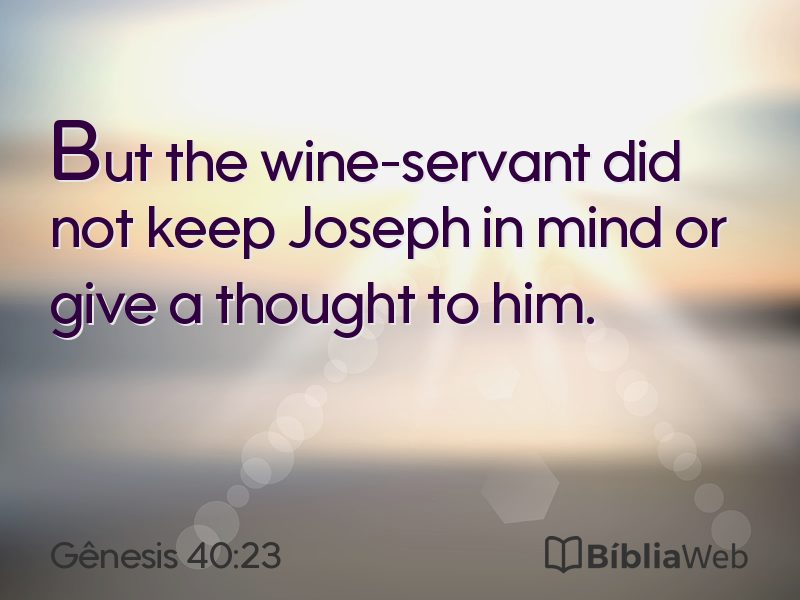 Gênesis 40:23 em imagem para compartilhar