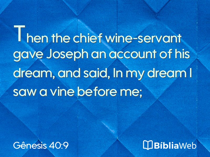 Gênesis 40:9 em imagem para compartilhar