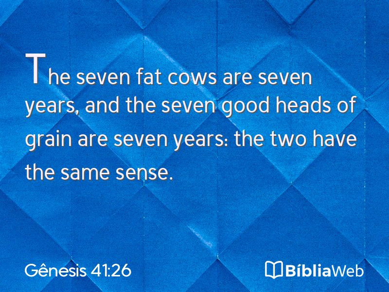Gênesis 41:26 em imagem para compartilhar