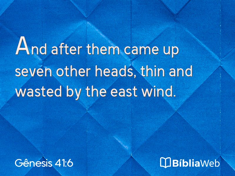 Gênesis 41:6 em imagem para compartilhar