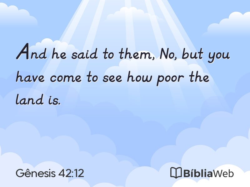 Gênesis 42:12 em imagem para compartilhar