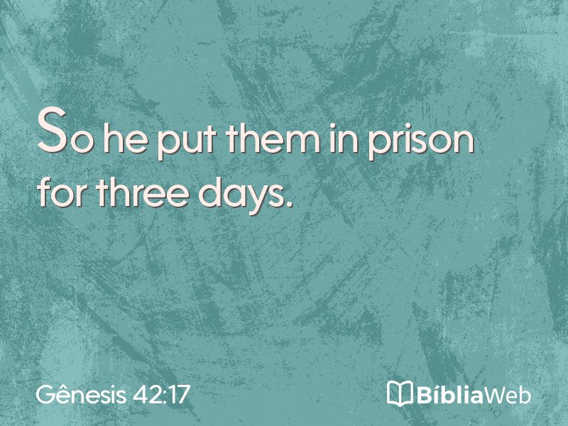 Gênesis 42:17 em imagem para compartilhar