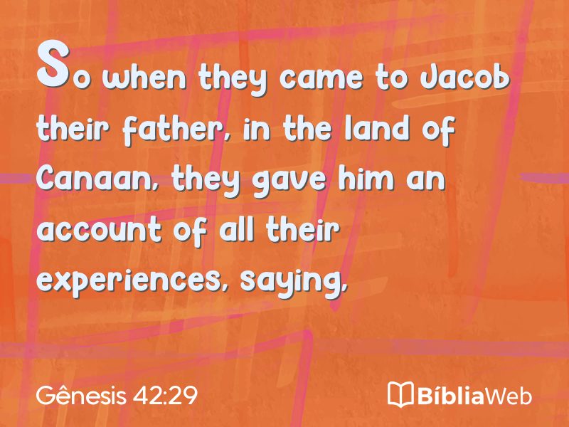 Gênesis 42:29 em imagem para compartilhar