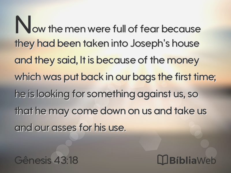 Gênesis 43:18 em imagem para compartilhar