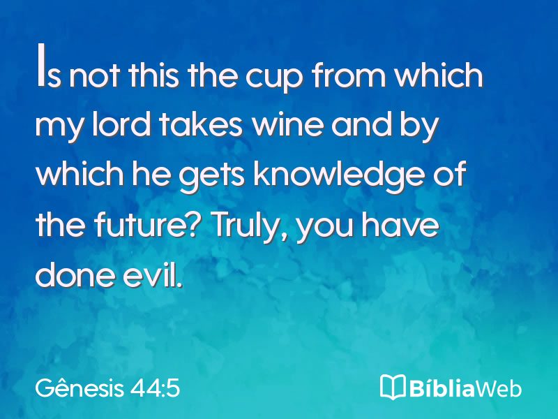 Gênesis 44:5 em imagem para compartilhar