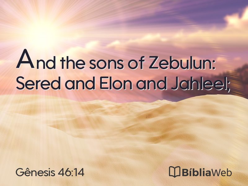 Gênesis 46:14 em imagem para compartilhar