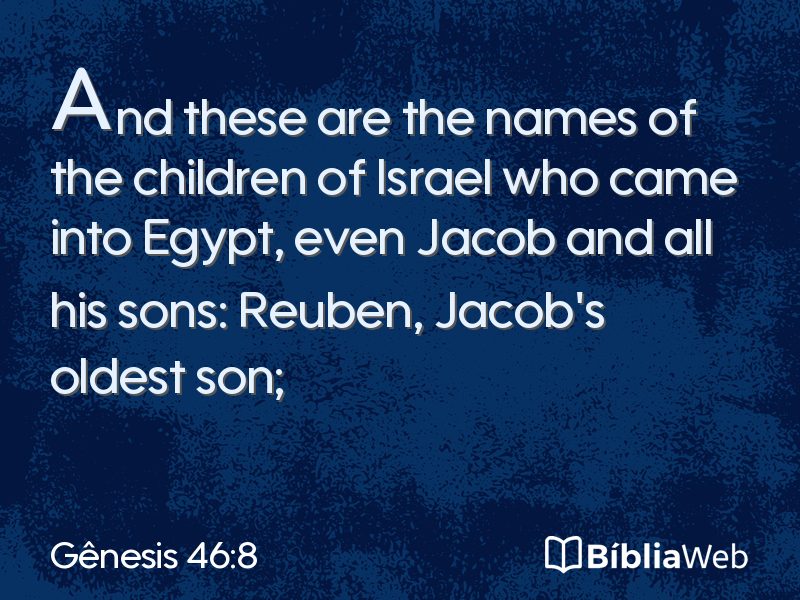 Gênesis 46:8 em imagem para compartilhar