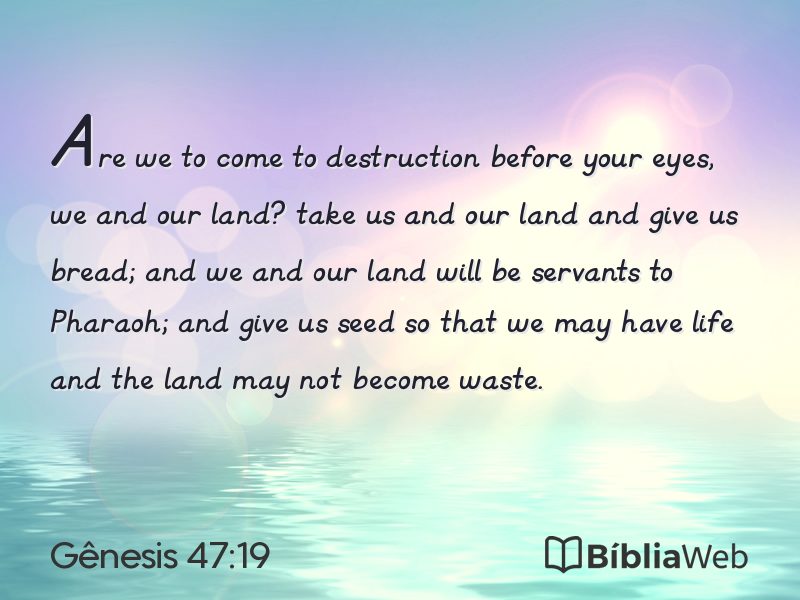 Gênesis 47:19 em imagem para compartilhar