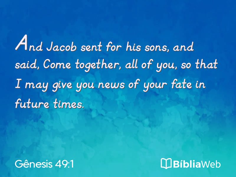 Gênesis 49:1 em imagem para compartilhar