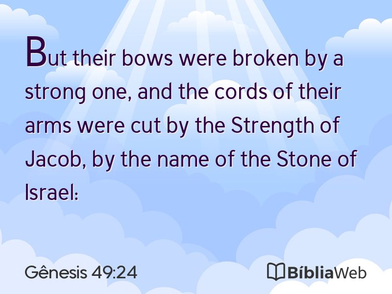 Gênesis 49:24 em imagem para compartilhar