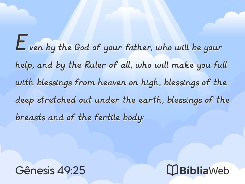 Gênesis 49:25 em imagem para compartilhar