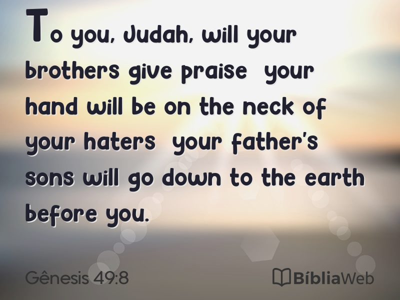 Gênesis 49:8 em imagem para compartilhar