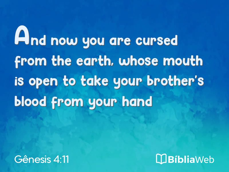Gênesis 4:11 em imagem para compartilhar