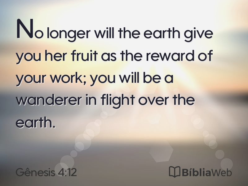 Gênesis 4:12 em imagem para compartilhar