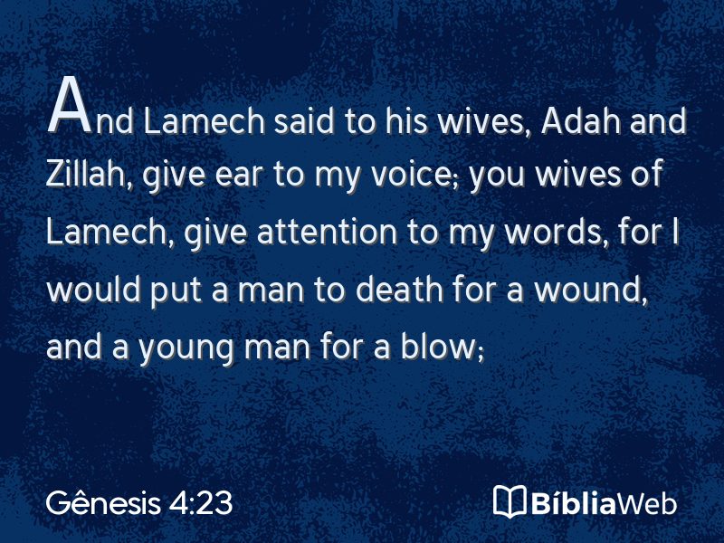 Gênesis 4:23 em imagem para compartilhar