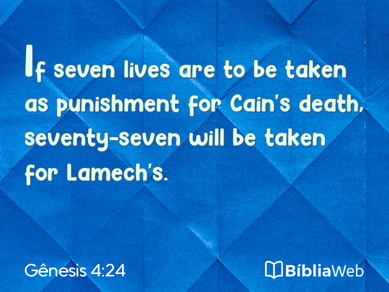 Gênesis 4:24 em imagem para compartilhar