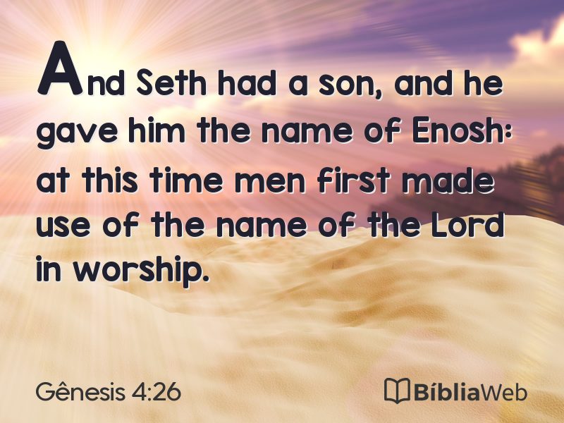 Gênesis 4:26 em imagem para compartilhar