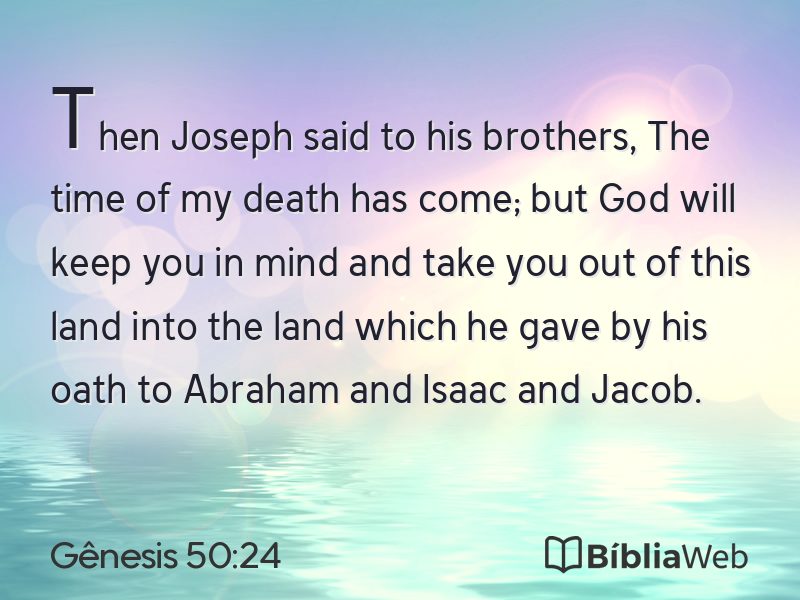 Gênesis 50:24 em imagem para compartilhar