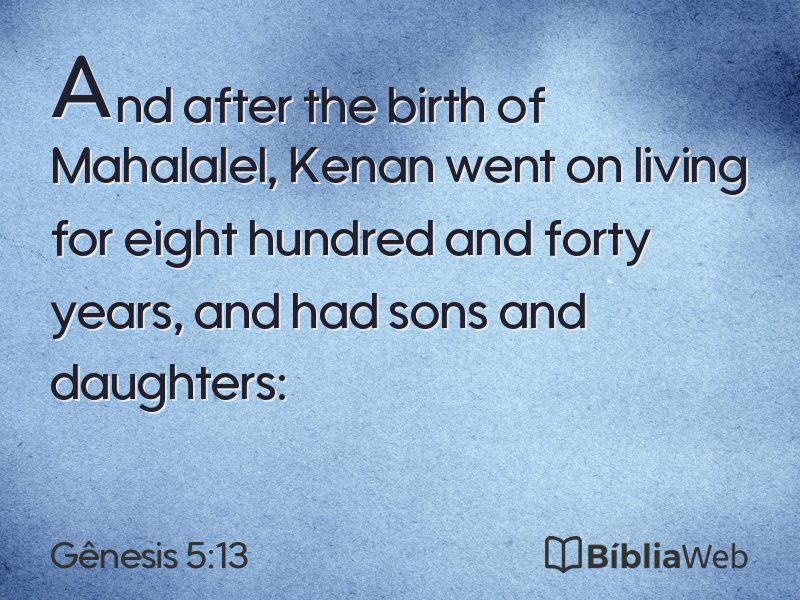 Gênesis 5:13 em imagem para compartilhar