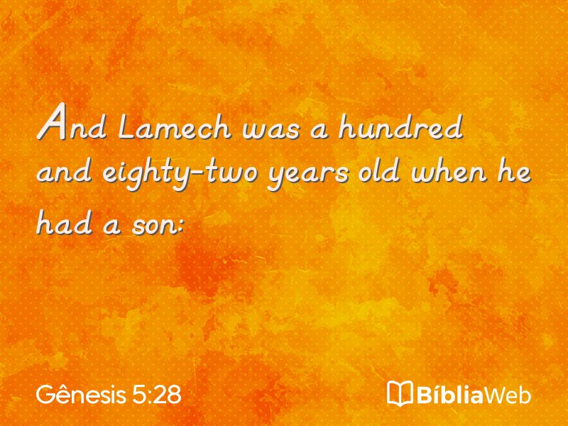 Gênesis 5:28 em imagem para compartilhar
