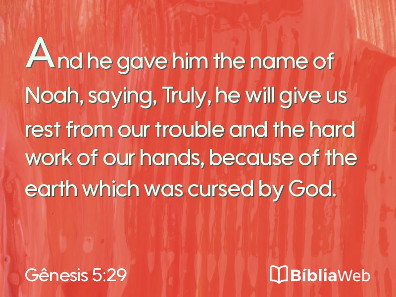 Gênesis 5:29 em imagem para compartilhar