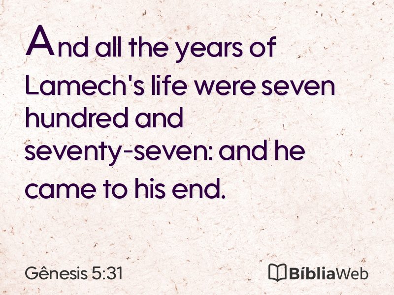 Gênesis 5:31 em imagem para compartilhar